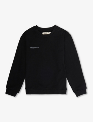 PANGAIA: Text-print cotton sweatshirt 3-12 years