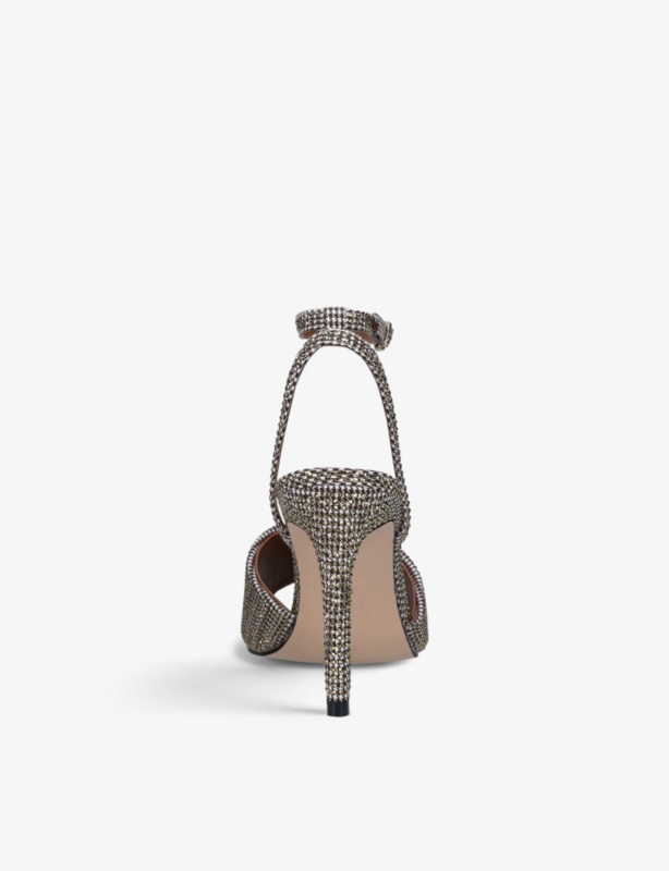 Kensington hounds tooth check embellished heeled sandals