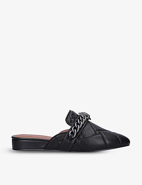 KURT GEIGER LONDON: Chelsea quilted leather mules