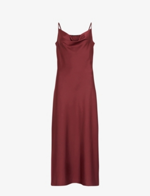 Allsaints Hadley Satin Slipdress In Winter Orchid