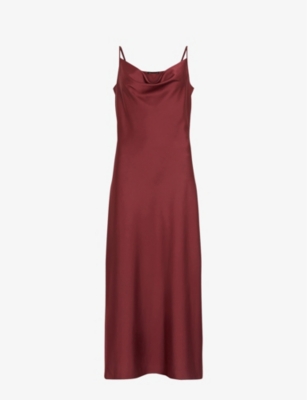 ALLSAINTS ALLSAINTS WOMEN'S WINTER ORCHID HADLEY SATIN MIDI DRESS