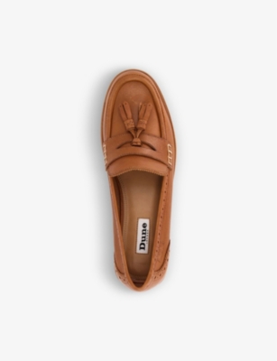 dune glazer leather tassel loafers