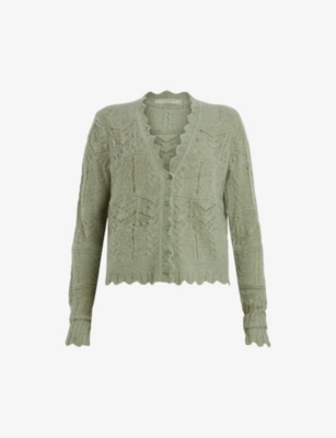 Allsaints Vanessa Cardigan In Sycamore Green