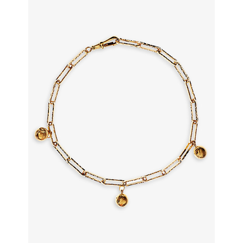 ALIGHIERI THE ANCHOR IN THE STORM 24CT YELLOW GOLD-PLATED BRONZE CHOKER NECKLACE,R03759020