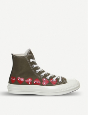 Comme des garcons converse high-top hotsell 70s x play cdg trainers