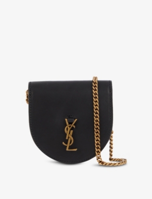 Saint Laurent Kaia Leather Belt Bag in Black