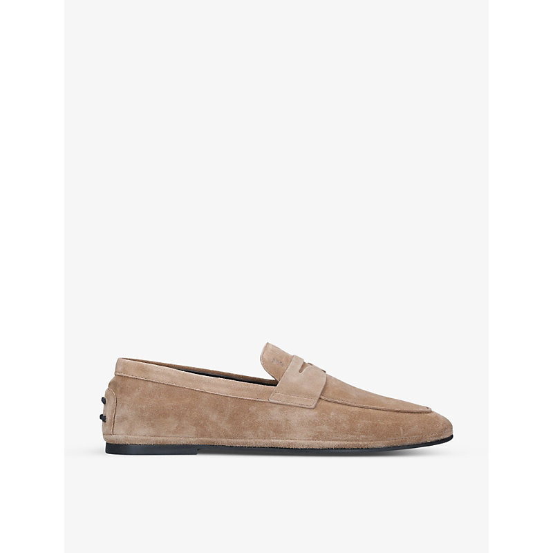 TOD'S GOMMA SUEDE PENNY LOAFERS,R03759173