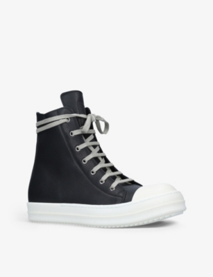 rick owens leather high top