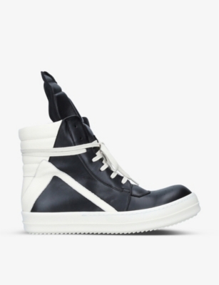 RICK OWENS - Geobasket leather high-top trainers | Selfridges.com