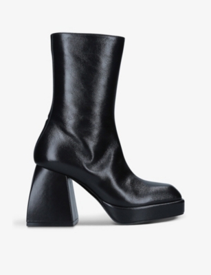 Shop Nodaleto Womens Black Bulla Corta Leather Ankle Boots 7