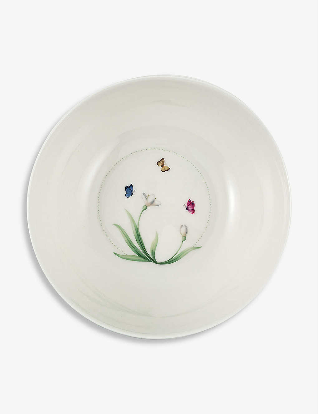 Villeroy & Boch Colourful Spring Salad Bowl 23cm In White/green