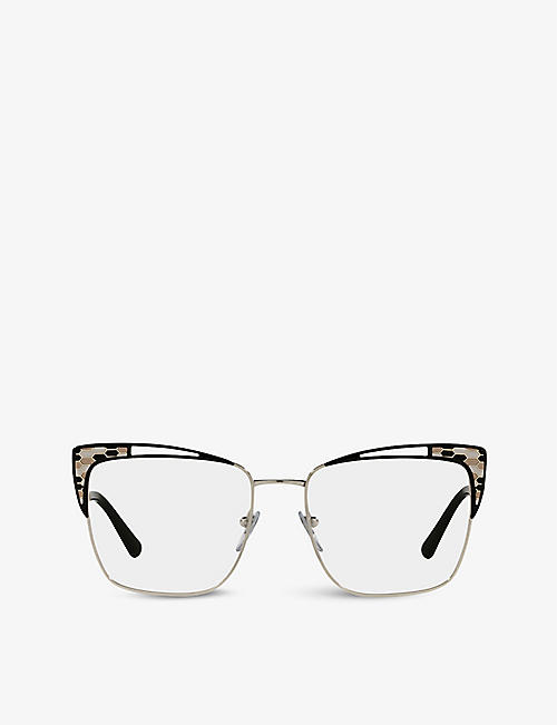 BVLGARI: BV2230 cat-eye metal optical glasses