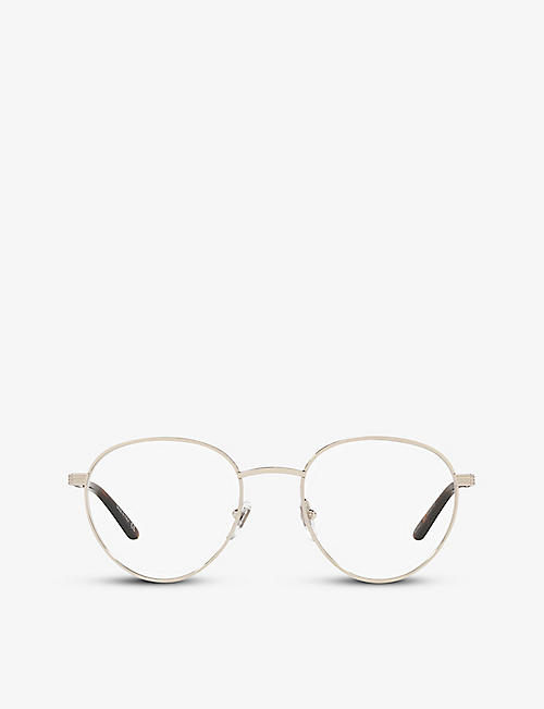 GUCCI: GG0942O round-frame silver-tone optical glasses