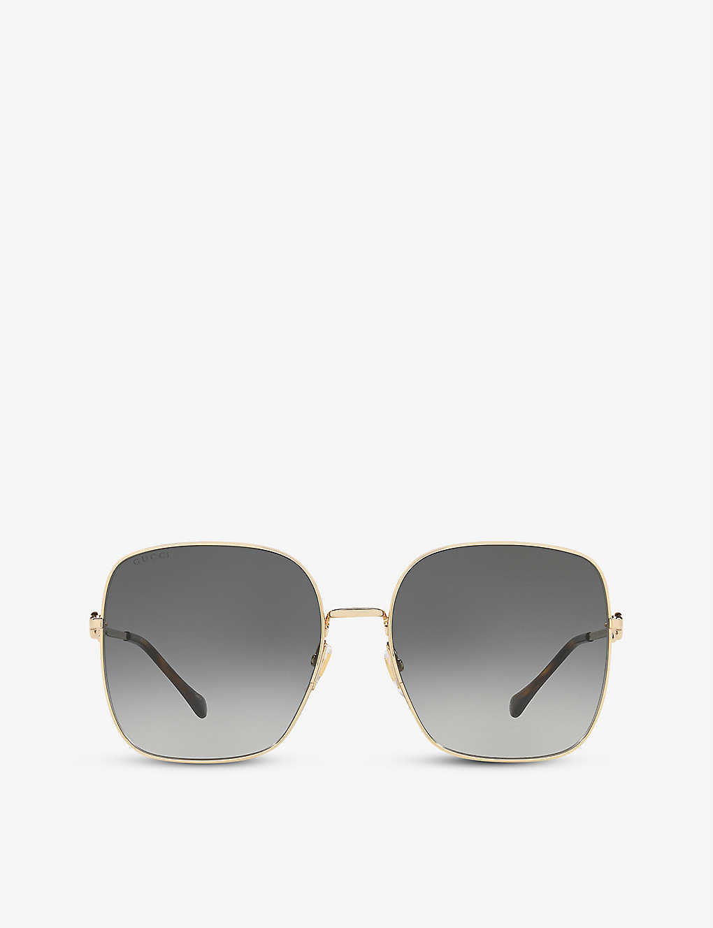 Gucci Gg0879s Square-frame Glass And Metal Sunglasses In Gold
