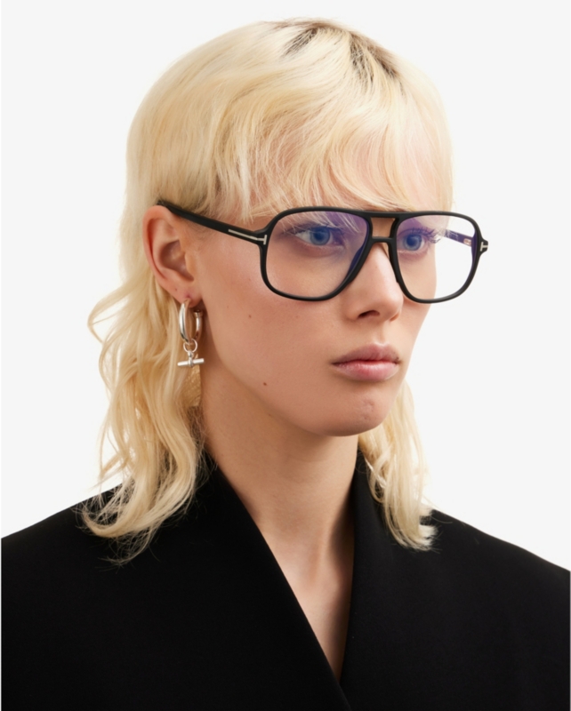 FT5737 aviator-frame acetate sunglasses