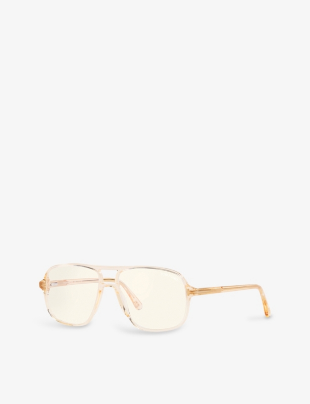 FT5737 aviator-frame acetate sunglasses