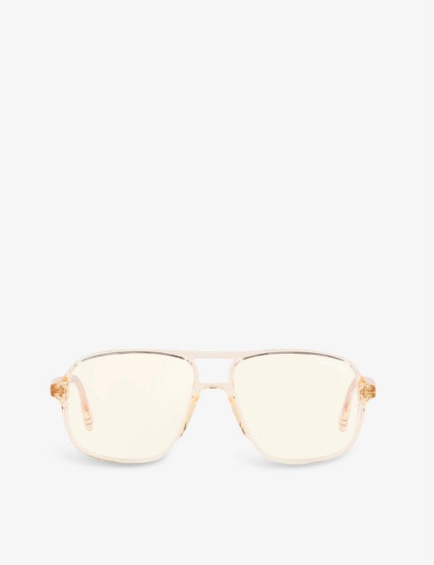 FT5737 aviator-frame acetate sunglasses
