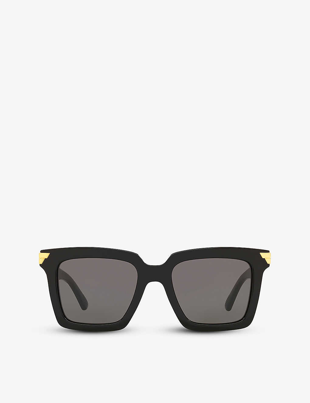 Shop Bottega Veneta Womens Black Bv1005s Square-framed Acetate Sunglasses