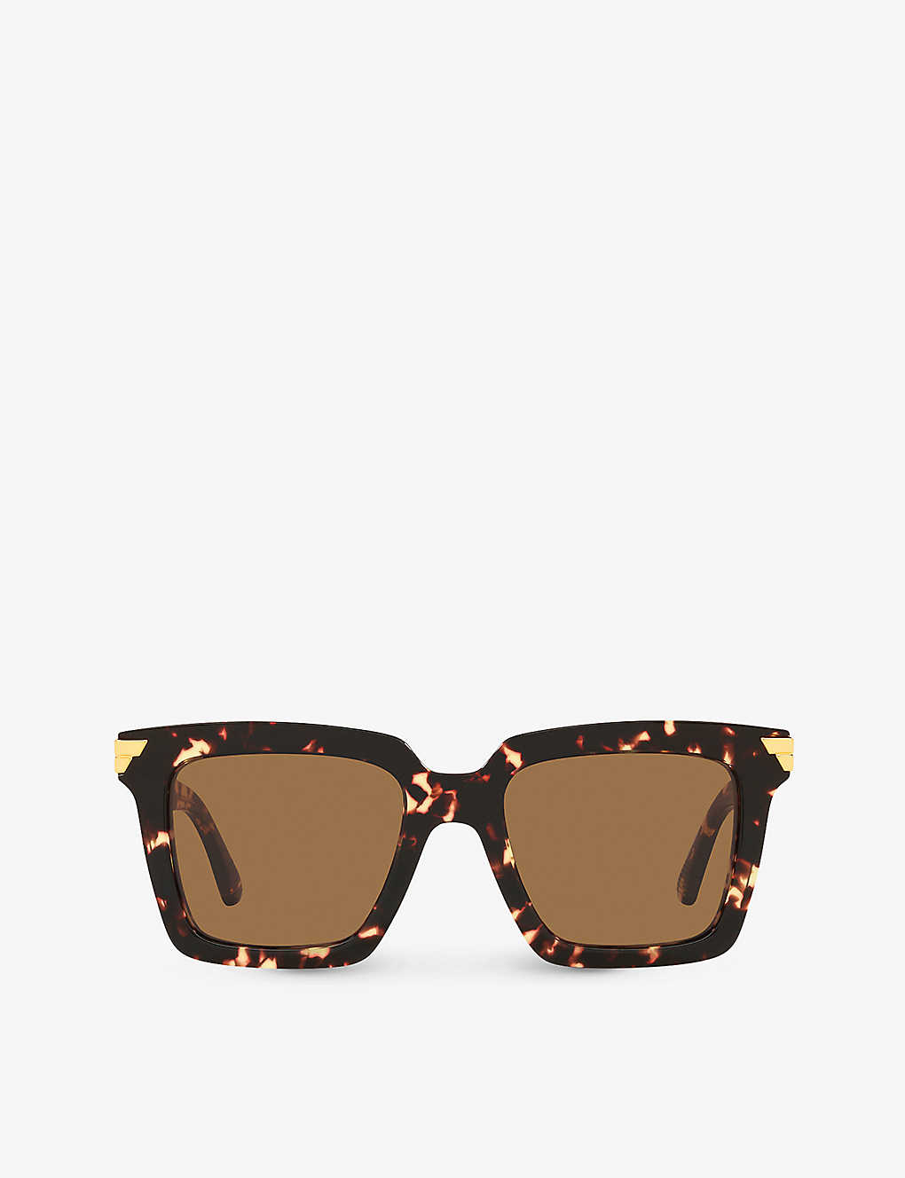 Bottega Veneta Womens Brown Ladies Brown Tortoiseshell Print Bv1005s Square Frame Acetate Sunglasses