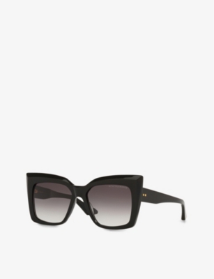 Dita Dts704-a-01-z Telemaker Square-frame Acetate Sunglasses In Black