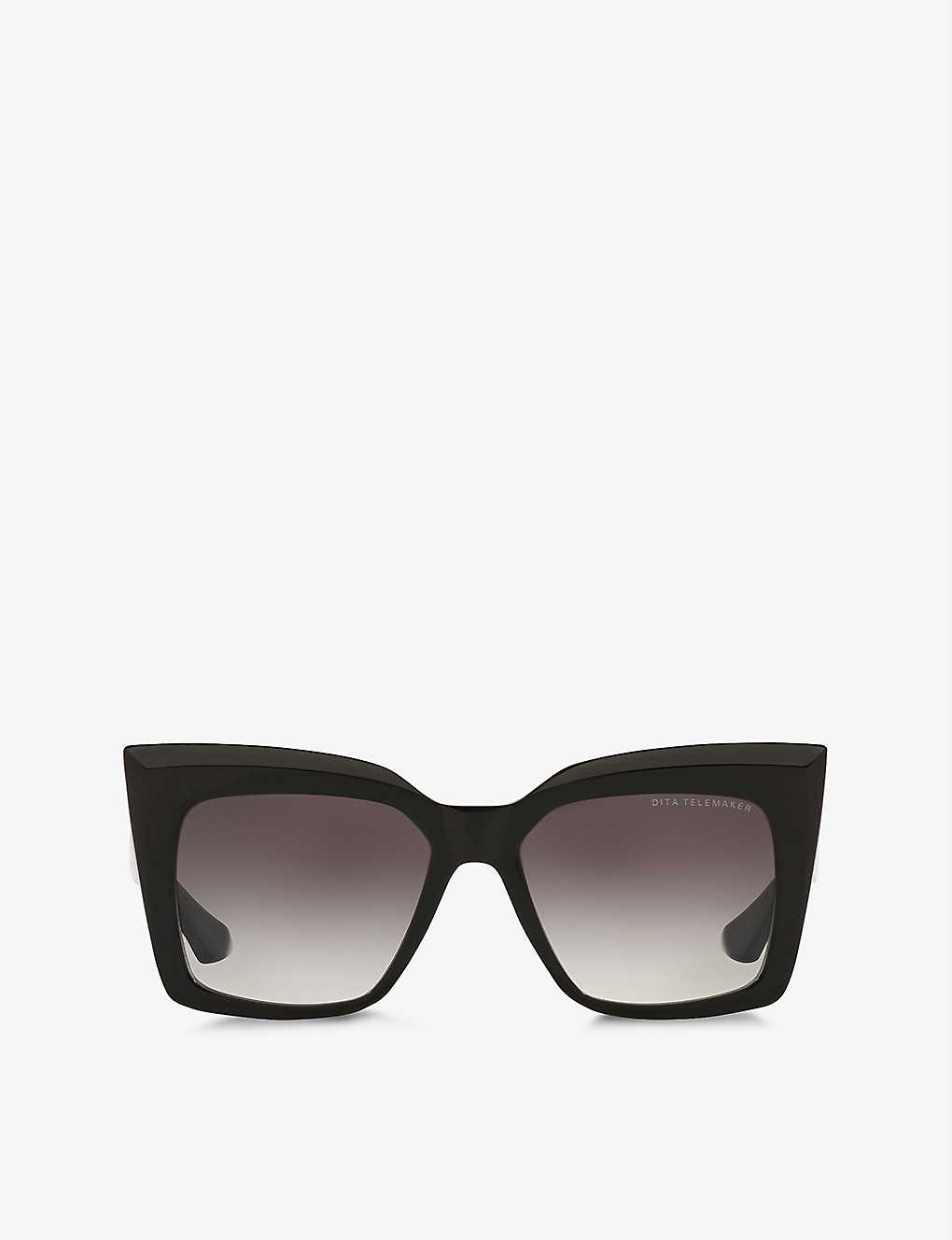 Dita Dts704-a-01-z Telemaker Square-frame Acetate Sunglasses In Black