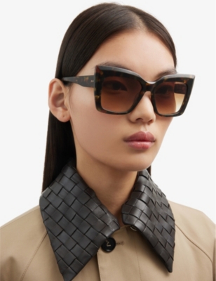 Dita Dts704-a-01-z Telemaker Square-frame Acetate Sunglasses In Brown
