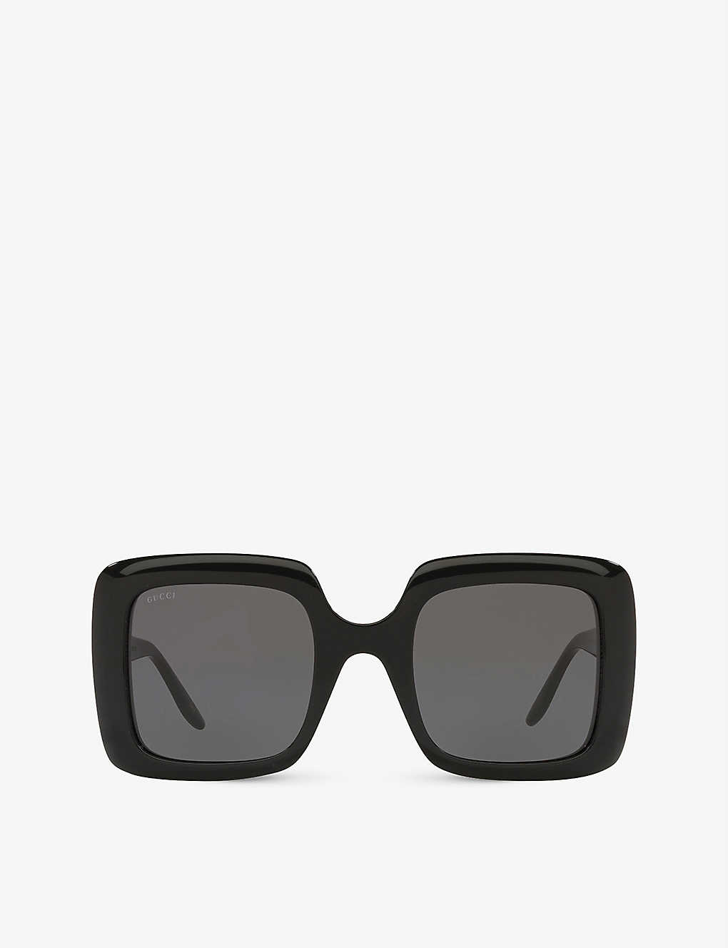 Shop Gucci Women's Black Gg0896s Square-frame Glass And Acetate Sunglasses
