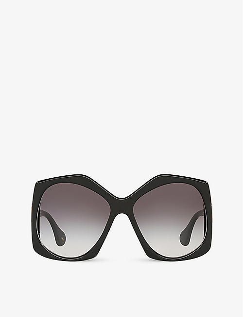 GUCCI: GG0875S butterfly-frame acetate sunglasses