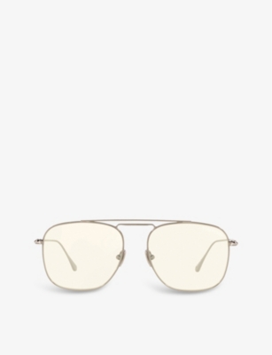 TOM FORD: FT5731-B pilot-frame metal glasses