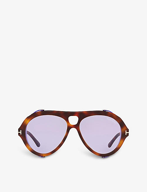 TOM FORD: FT0882 pilot-frame acetate sunglasses