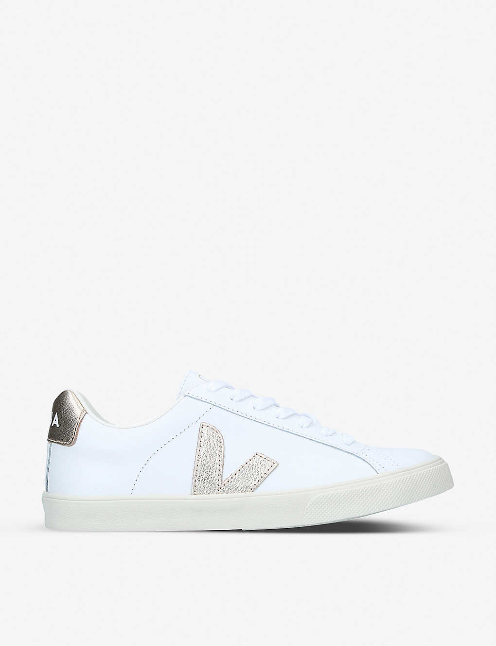 Veja Esplar Logo-embossed Low-top Leather And Canvas Trainers In White/oth