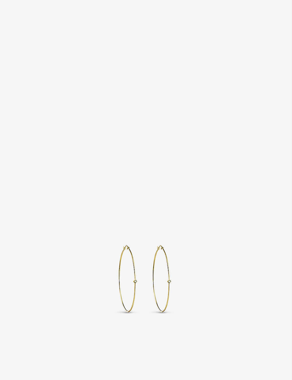 Selfridges & Co Women Accessories Jewelry Earrings Hoop X Métier by Tomfoolery 9ct yellow-gold and diamond hoop earring 