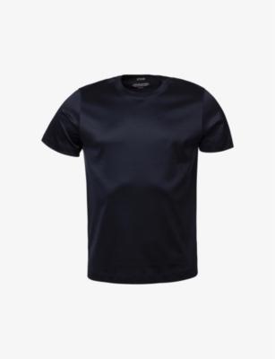 Eton Slim-fit Cotton-jersey T-shirt In Navy Blue