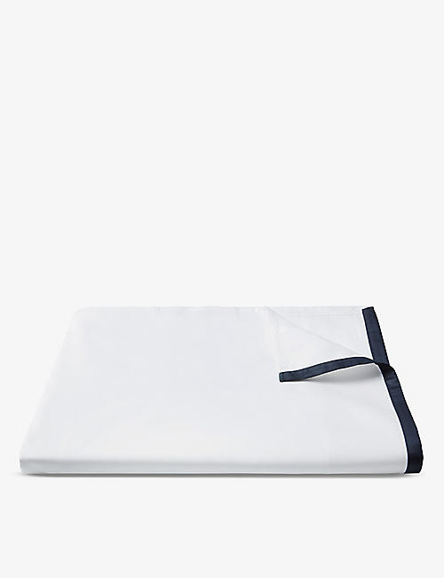 THE WHITE COMPANY: Somerton cotton double flat sheet 230cm x 275cm
