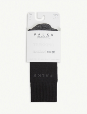 Falke Tk2 Trek Woven Ankle Socks In Black