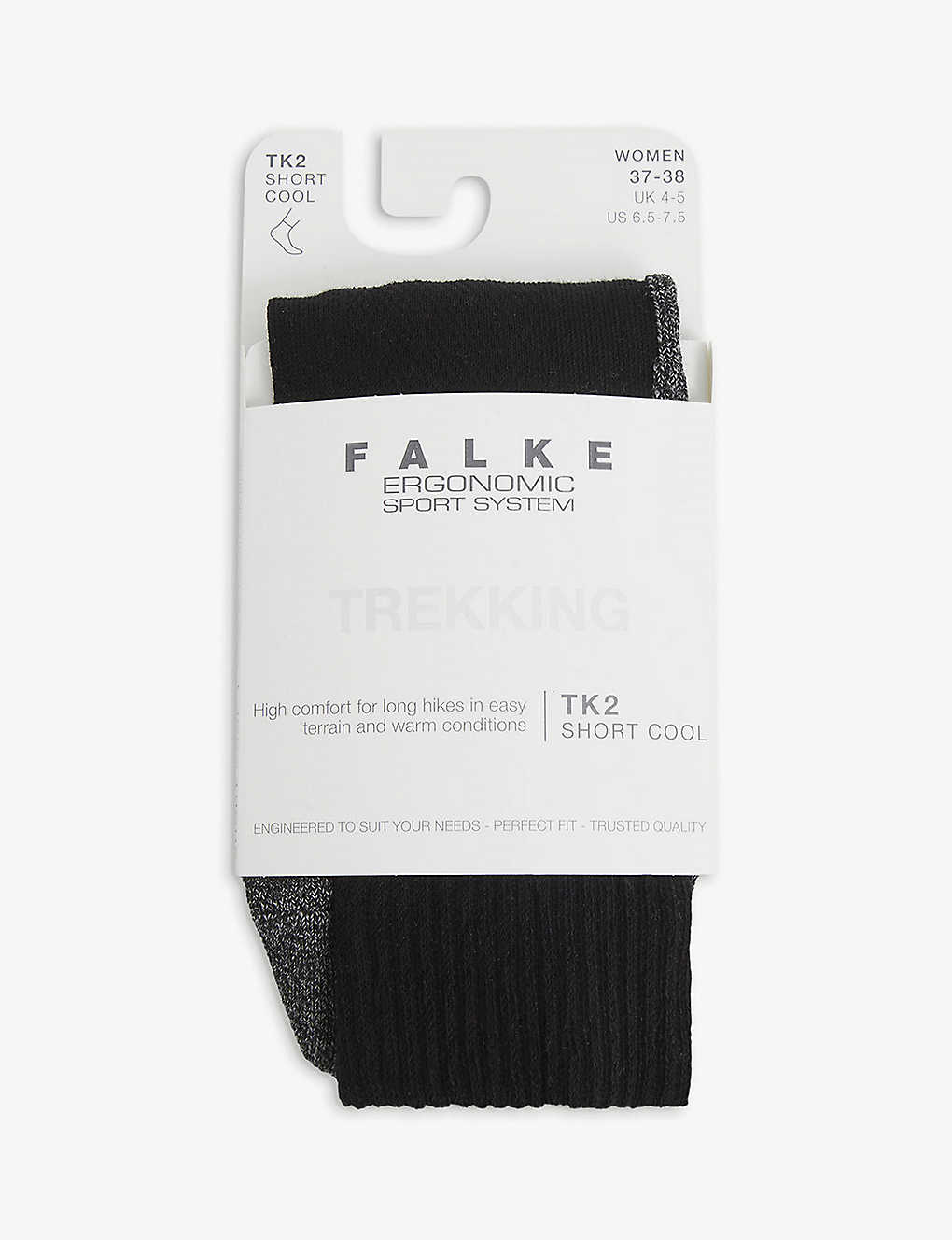 Falke Tk2 Trek Short Cool Woven Socks In Black Mix