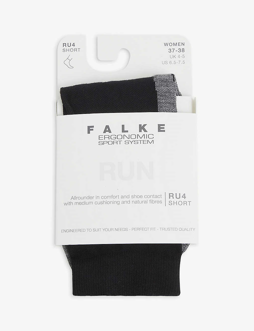 Falke Ru4 Run Cool Woven Socks In Black Mix