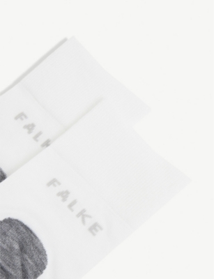 Falke Ru4 Run Cotton-blend Socks In White Mix