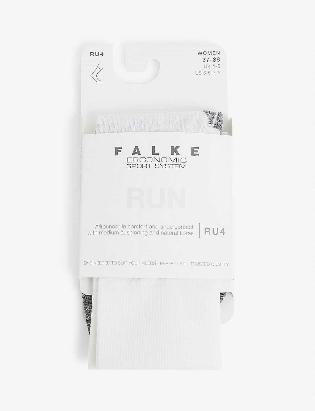 Falke Ru4 Run Cotton-blend Socks In White Mix