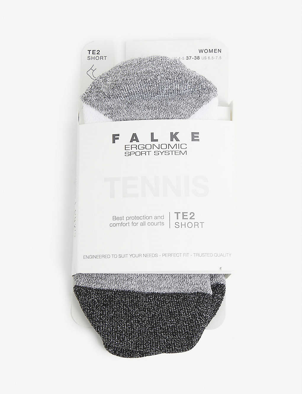 Falke Te4 Tennis Nylon And Cotton-blend Socks In White Mix