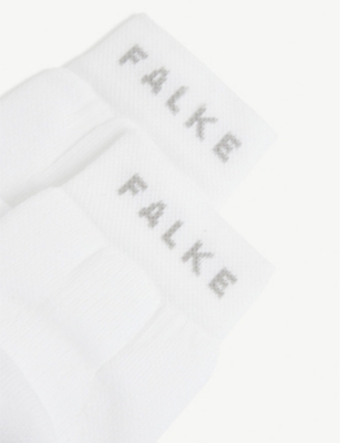 Shop Falke Ergonomic Sport System Women's White Te4 Tennis Nylon And Cotton-blend Socks