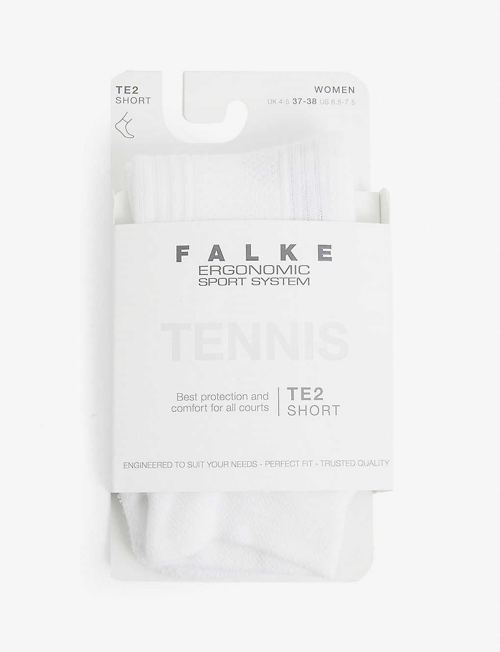 Falke Te4 Tennis Nylon And Cotton-blend Socks In White