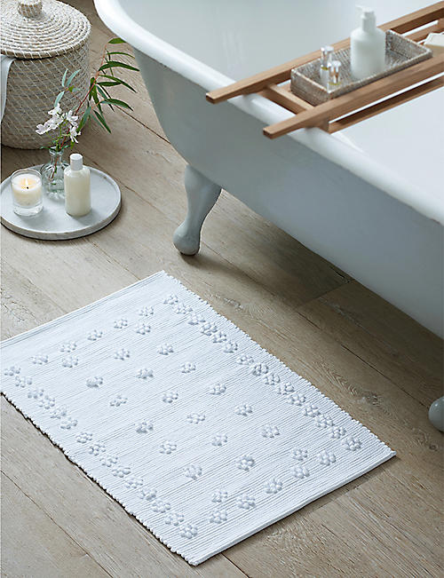 THE WHITE COMPANY: Annecy woven bath mat medium 50cm x 80cm