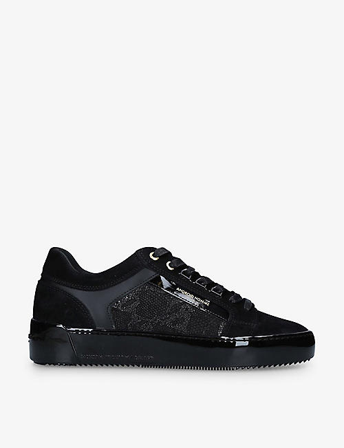 ANDROID HOMME: Venice Python snake-print leather low-top trainers