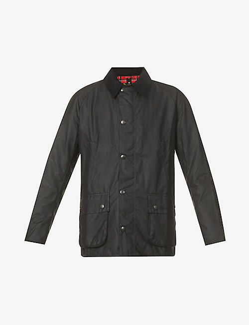 BARBOUR: Ashby corduroy-trimmed waxed cotton jacket