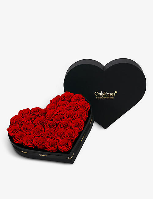 ONLY ROSES: Infinite Heart Scarlet small rose gift box