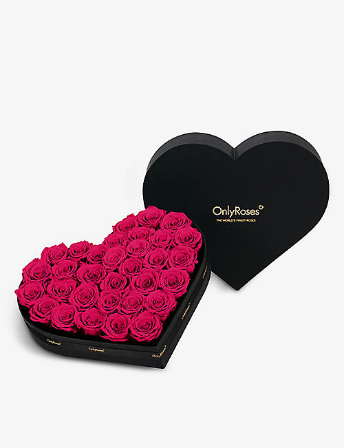 ONLY ROSES: Infinite Heart Rhubarb small rose gift box