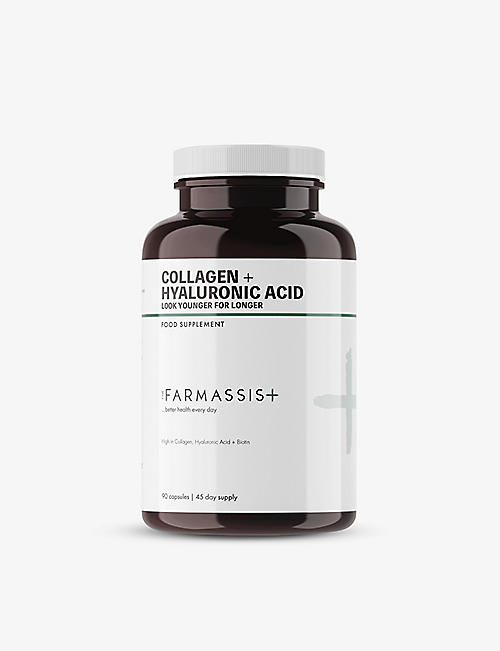 FARMASSIS+: Collagen Hyaluronic Acid food supplement 90 capsules