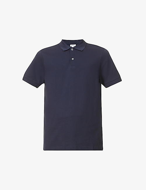 SUNSPEL: Short-sleeved cotton- piqué polo shirt