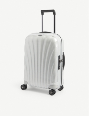 Shop Samsonite Off White C-lite Spinner Hard Case 4 Wheel Cabin Suitcase 55cm